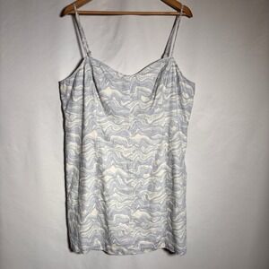 Abercrombie Fitch Dress Womens XL Linen Blend Coastal Beachy Mini Resort Preppy
